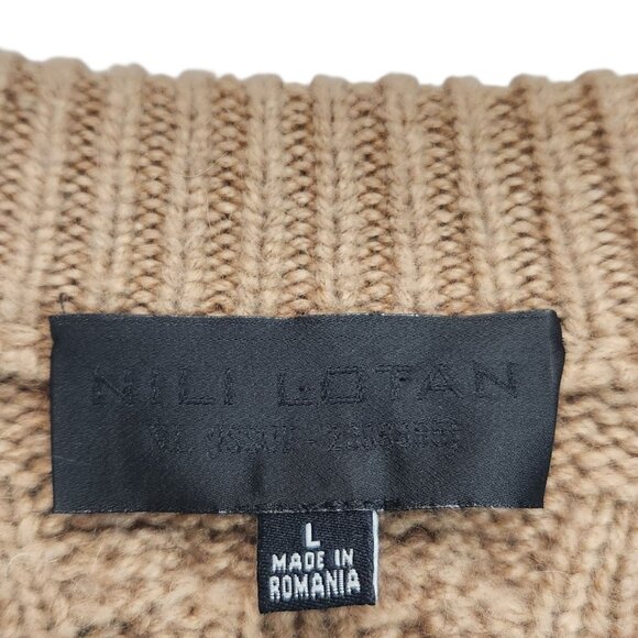 Nili Lotan Cornwall Camel V-Neck Sweater - Picture 10 of 13